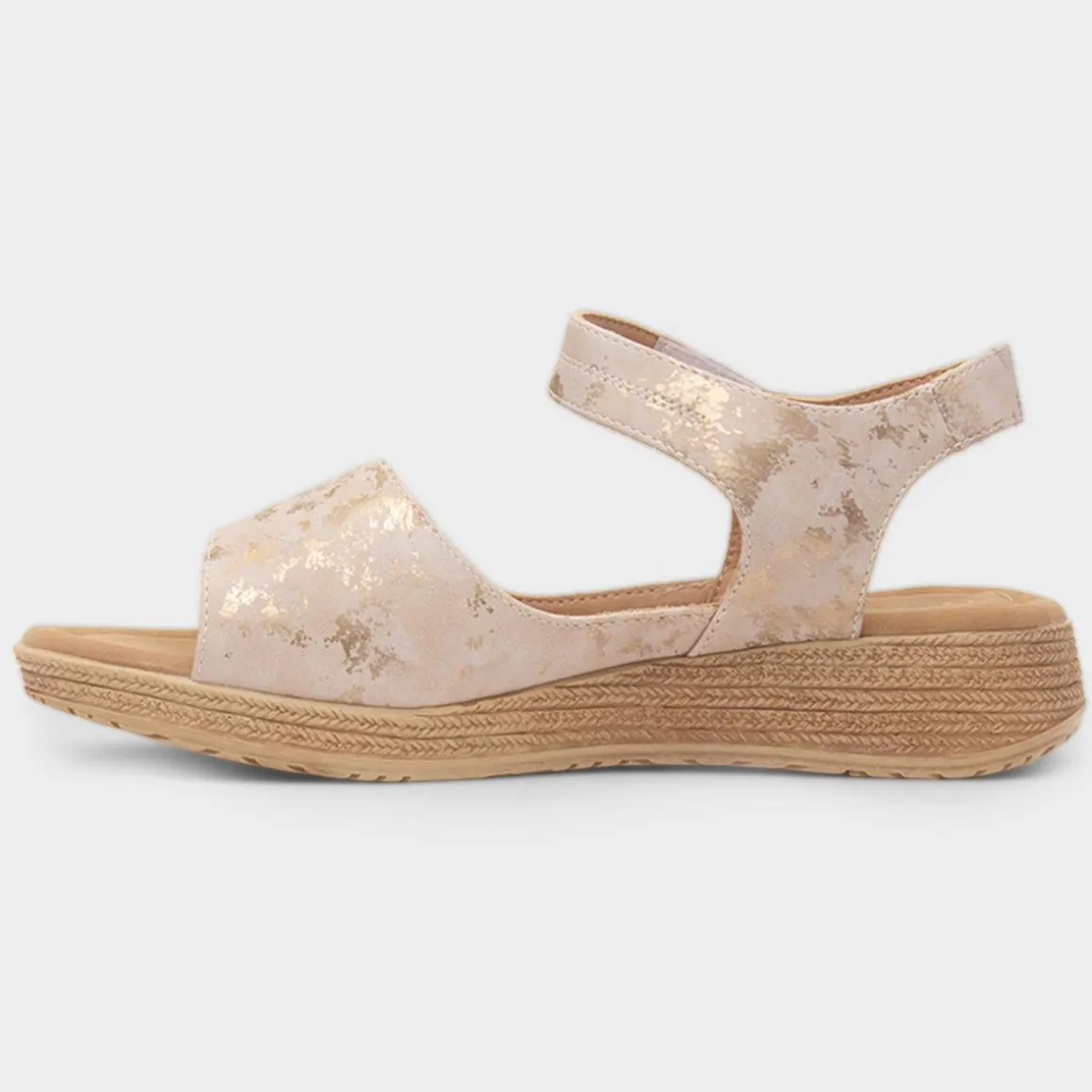 Heavenly Feet Mavis Cloud Womens Beige Sandal