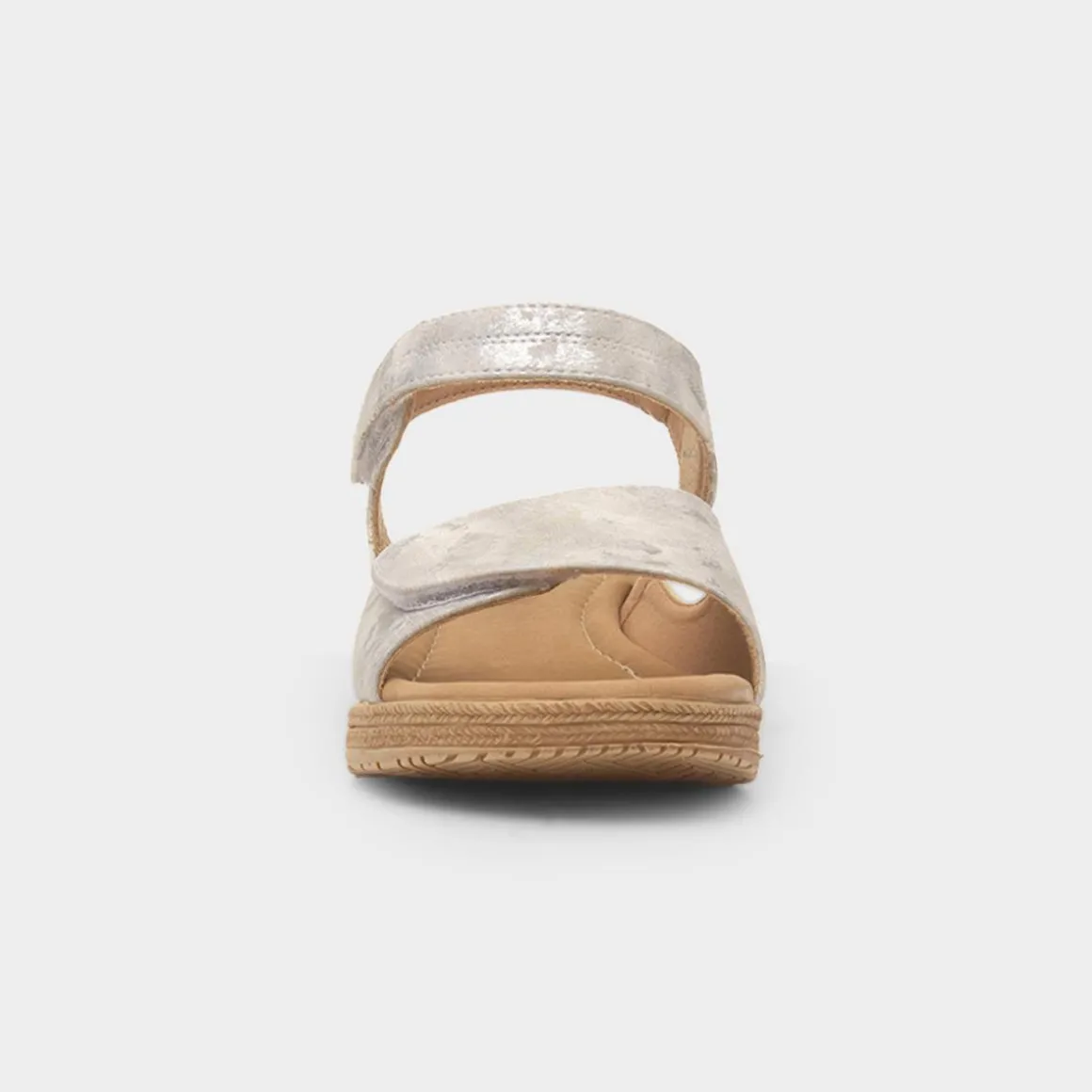 Heavenly Feet Mavis Cloud Womens Silver Sandal