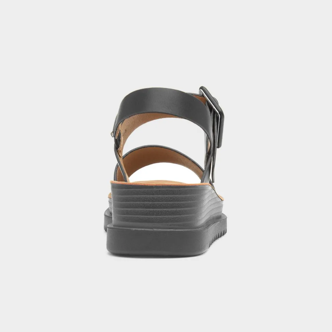 Heavenly Feet Pistachio Womens Black Wedge Sandal