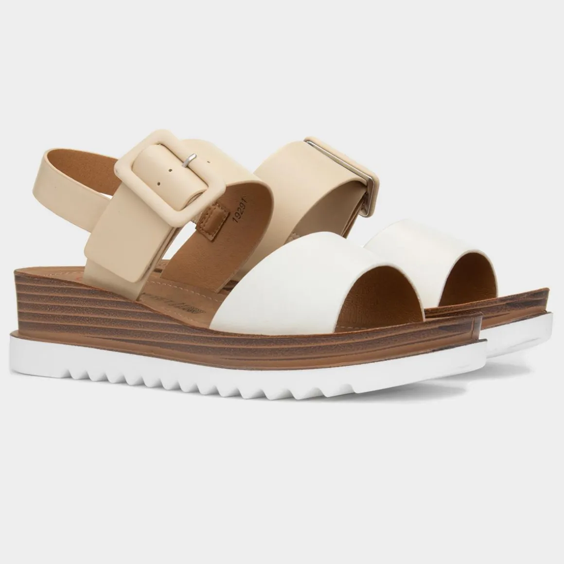 Heavenly Feet Pistachio Womens Nude Wedge Sandal
