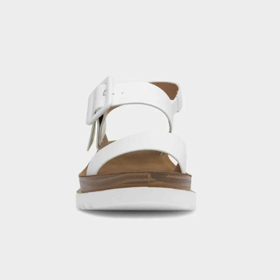 Heavenly Feet Pistachio Womens White Wedge Sandal