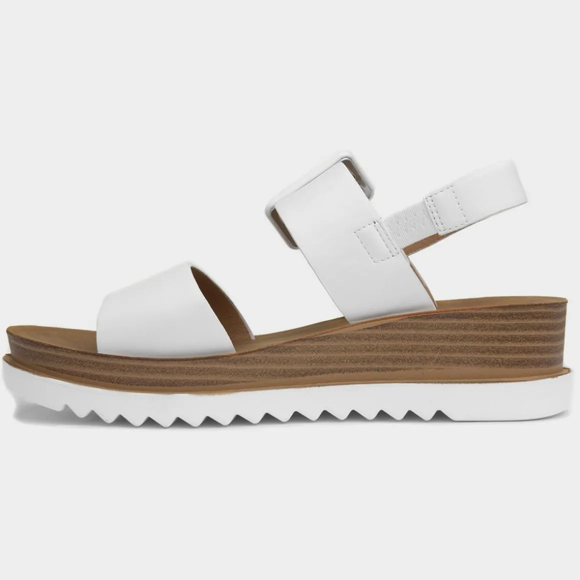 Heavenly Feet Pistachio Womens White Wedge Sandal