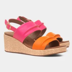 Heavenly Feet Roseanna Womens Multi Wedge Sandal