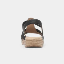 Heavenly Feet Sadie Womens Black Sandal