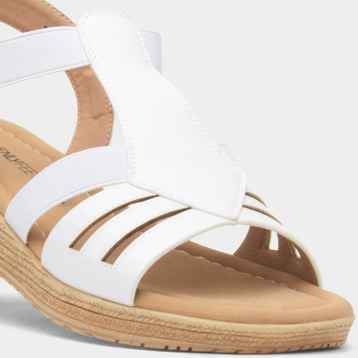 Heavenly Feet Sadie Womens White Sandal