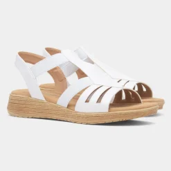 Heavenly Feet Sadie Womens White Sandal