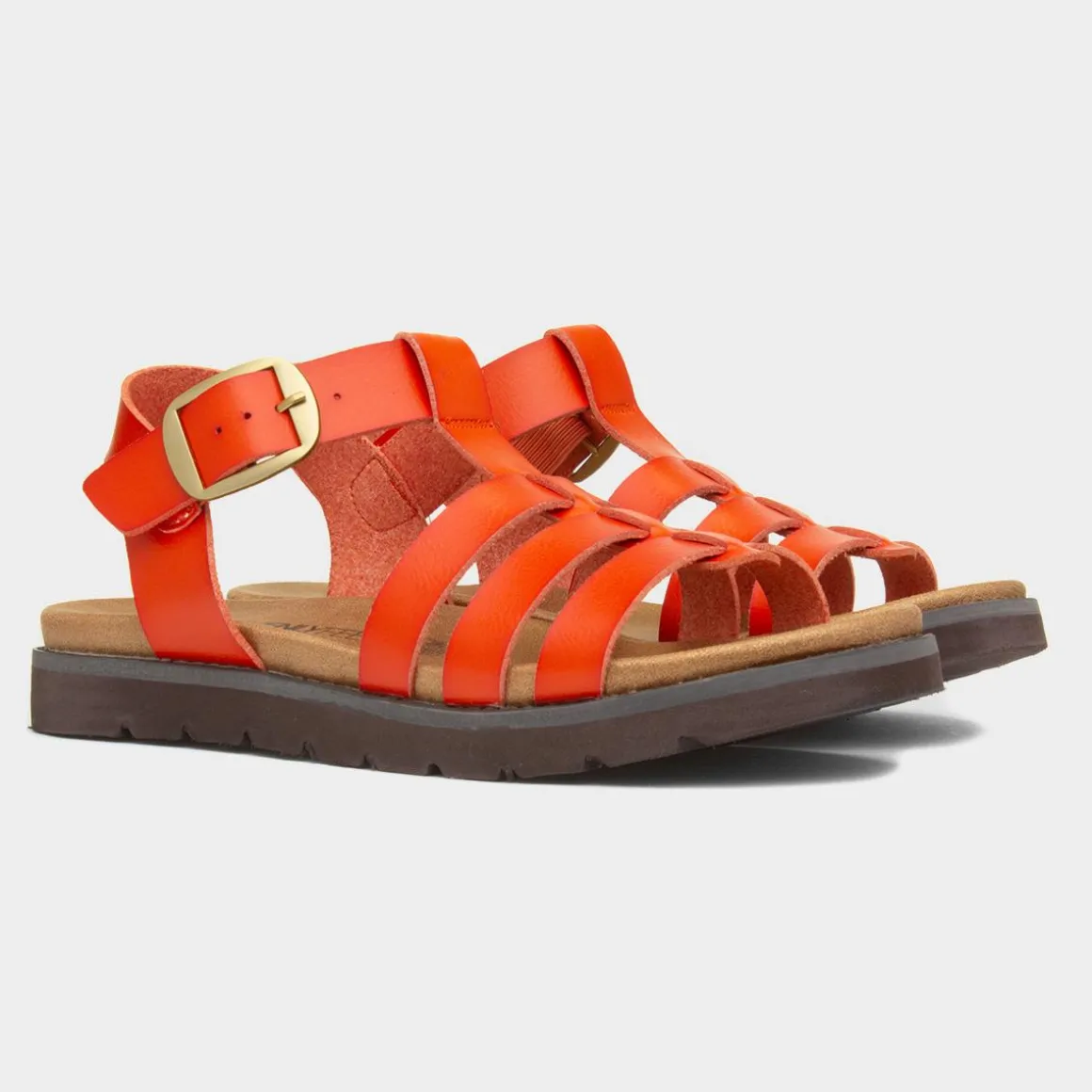 Heavenly Feet Saltwater Womens Orange Sandal