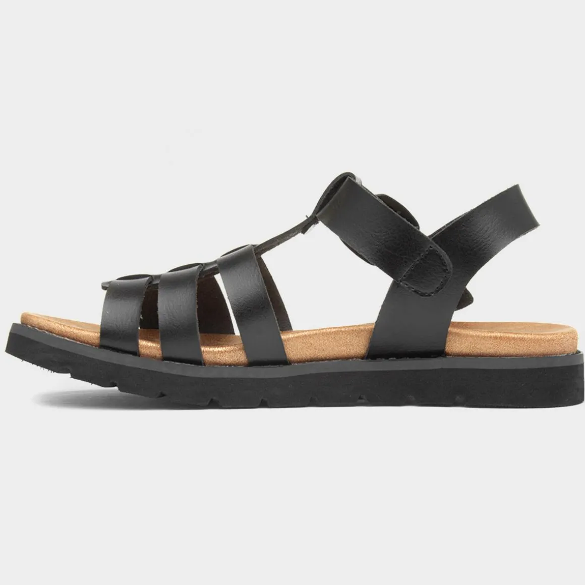 Heavenly Feet Saltwater Womens Black Sandals