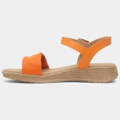 Heavenly Feet Sara Womens Orange Sandal