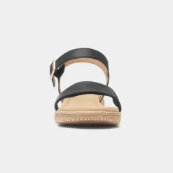 Heavenly Feet Sara Womens Black Sandal