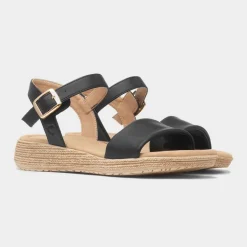 Heavenly Feet Sara Womens Black Sandal