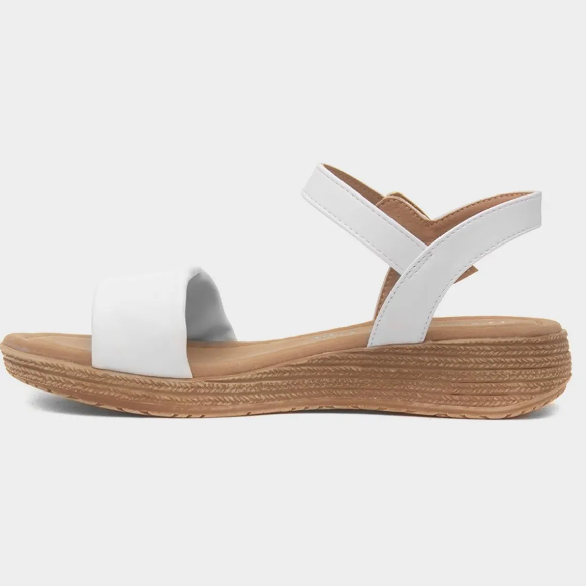 Heavenly Feet Sara Womens White Sandal