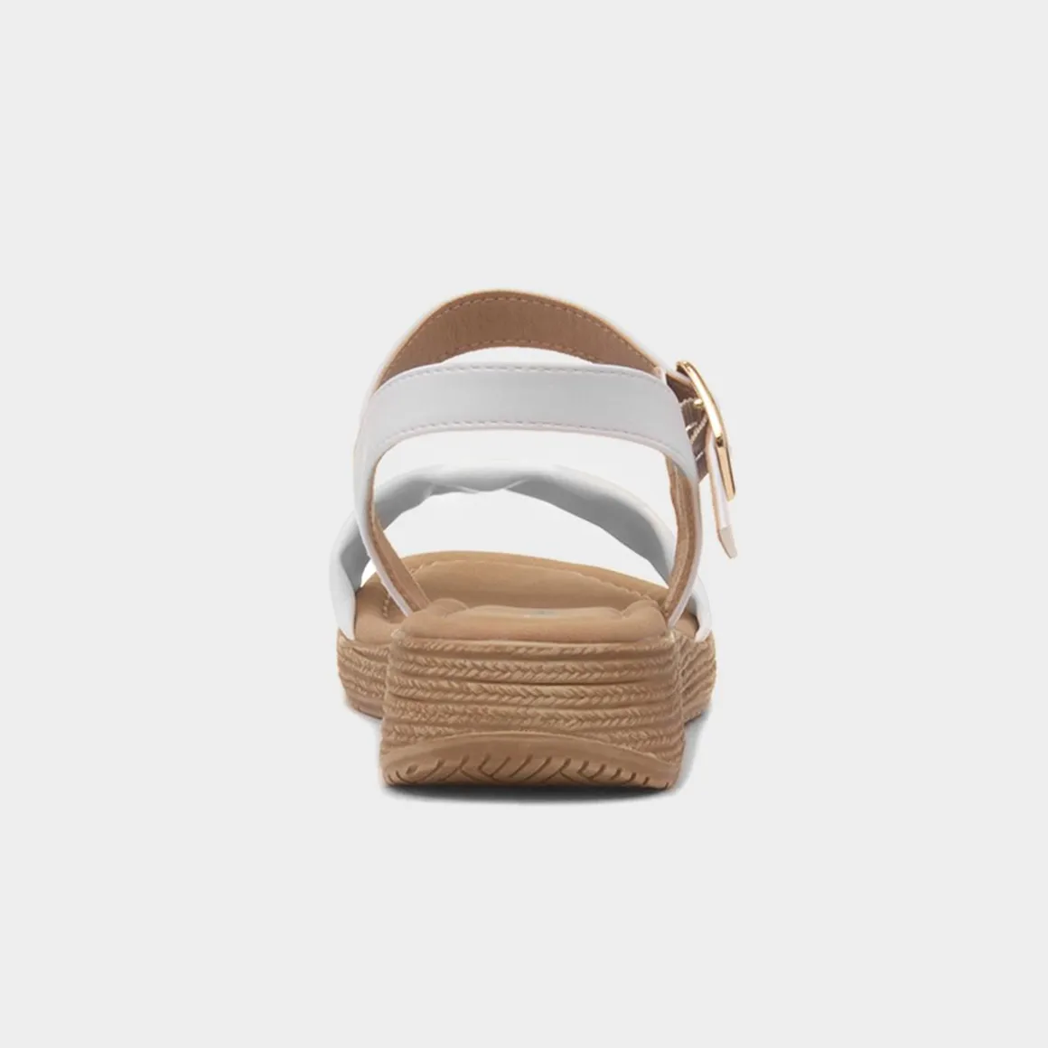 Heavenly Feet Sara Womens White Sandal