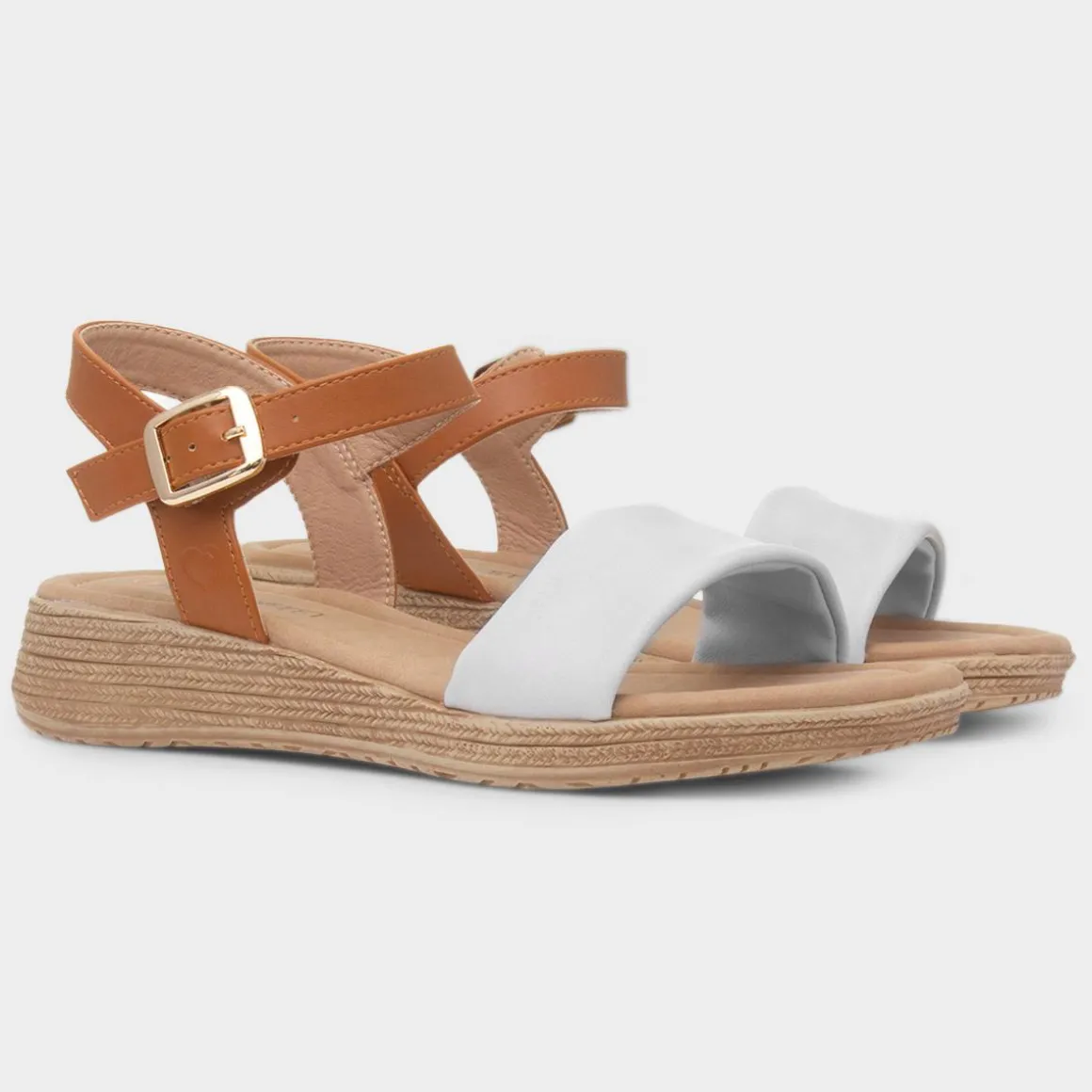 Heavenly Feet Sara Womens Stone Buckle Sandal