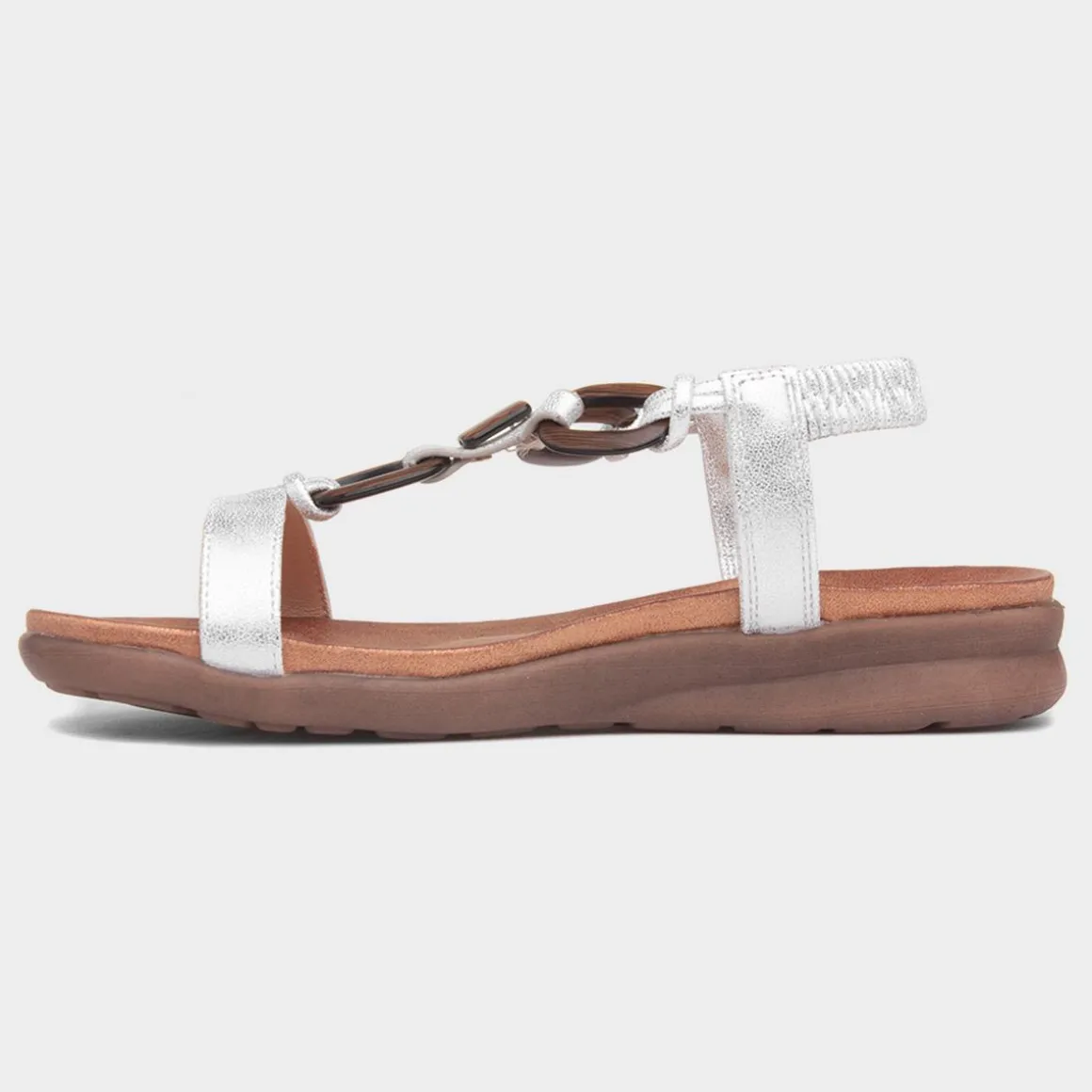 Heavenly Feet Sensation Womens Silver Sandal