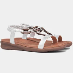 Heavenly Feet Sensation Womens Silver Sandal