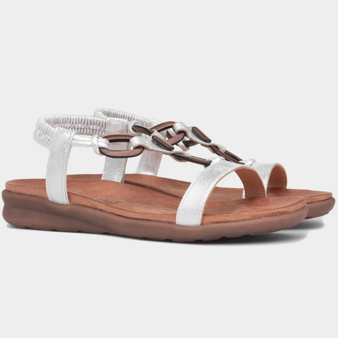 Heavenly Feet Sensation Womens Silver Sandal