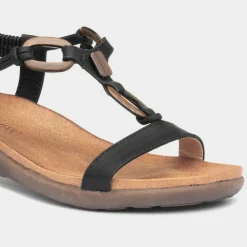 Heavenly Feet Sensation Womens Black Sandal