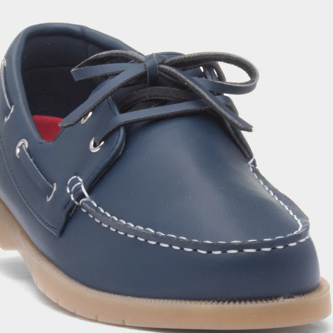 Heavenly Feet Shelly Womens Navy Boat Shoe