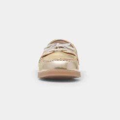Heavenly Feet Shelly Womens Light Gold Boat Shoe