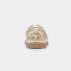 Heavenly Feet Shelly Womens Light Gold Boat Shoe