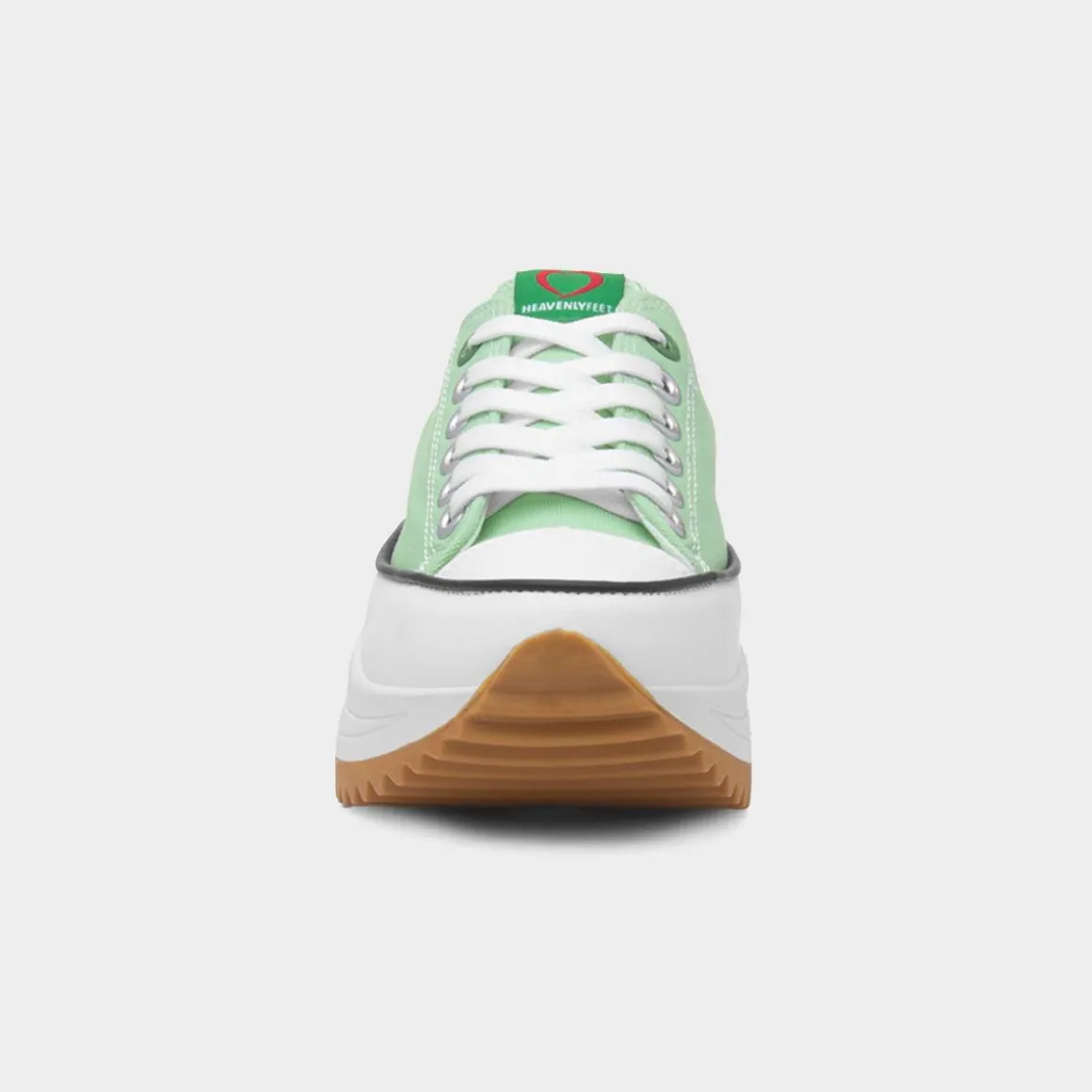 Heavenly Feet Strata Womens Mint Platform Canvas