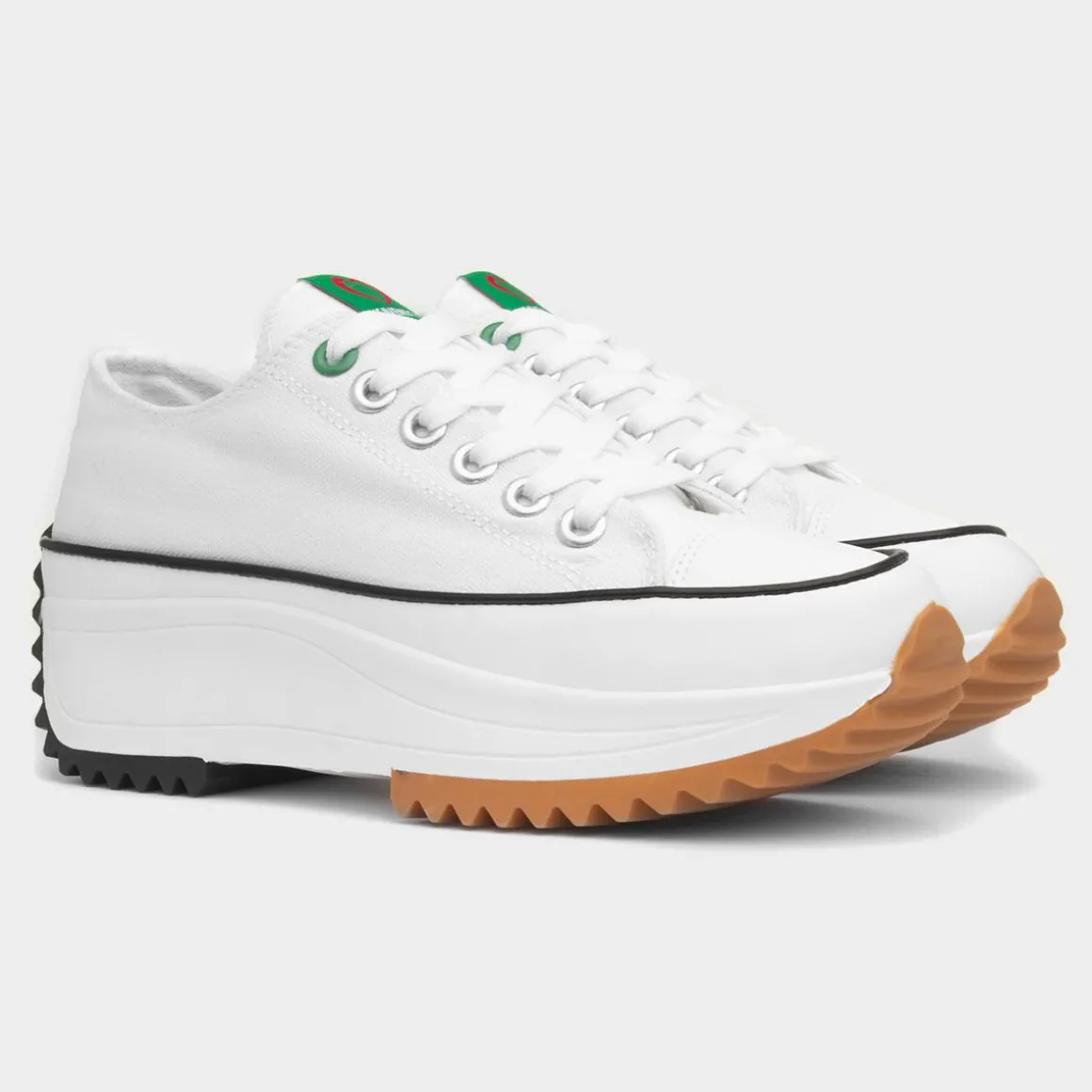 Heavenly Feet Strata Womens White Platform Canvas
