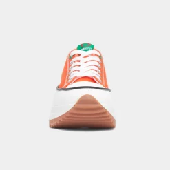 Heavenly Feet Strata Womens Orange Platform Canvas