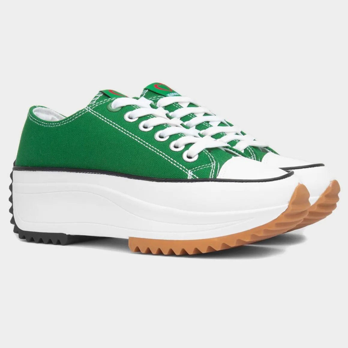 Heavenly Feet Strata Womens Green Platform Canvas