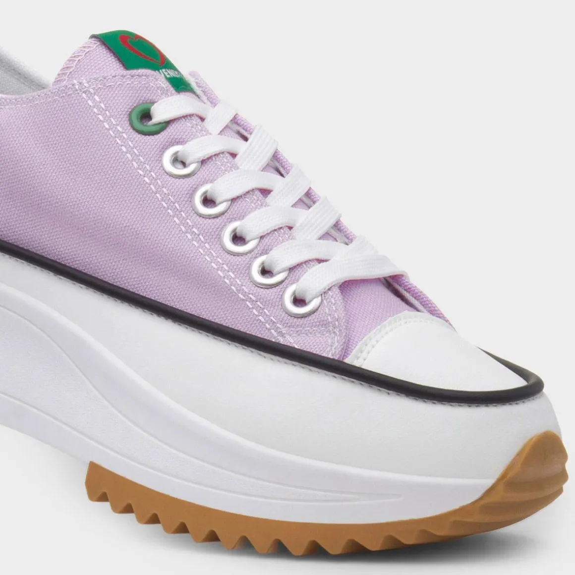 Heavenly Feet Strata Womens Lilac Platform Canvas