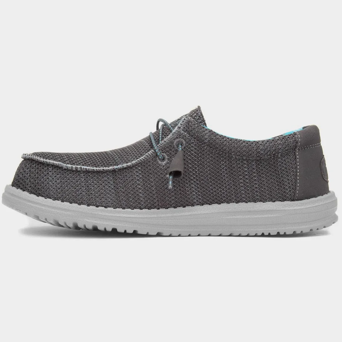 HEY DUDE Wally Sox Mens Charcoal Canvas