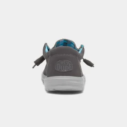HEY DUDE Wally Sox Mens Charcoal Canvas