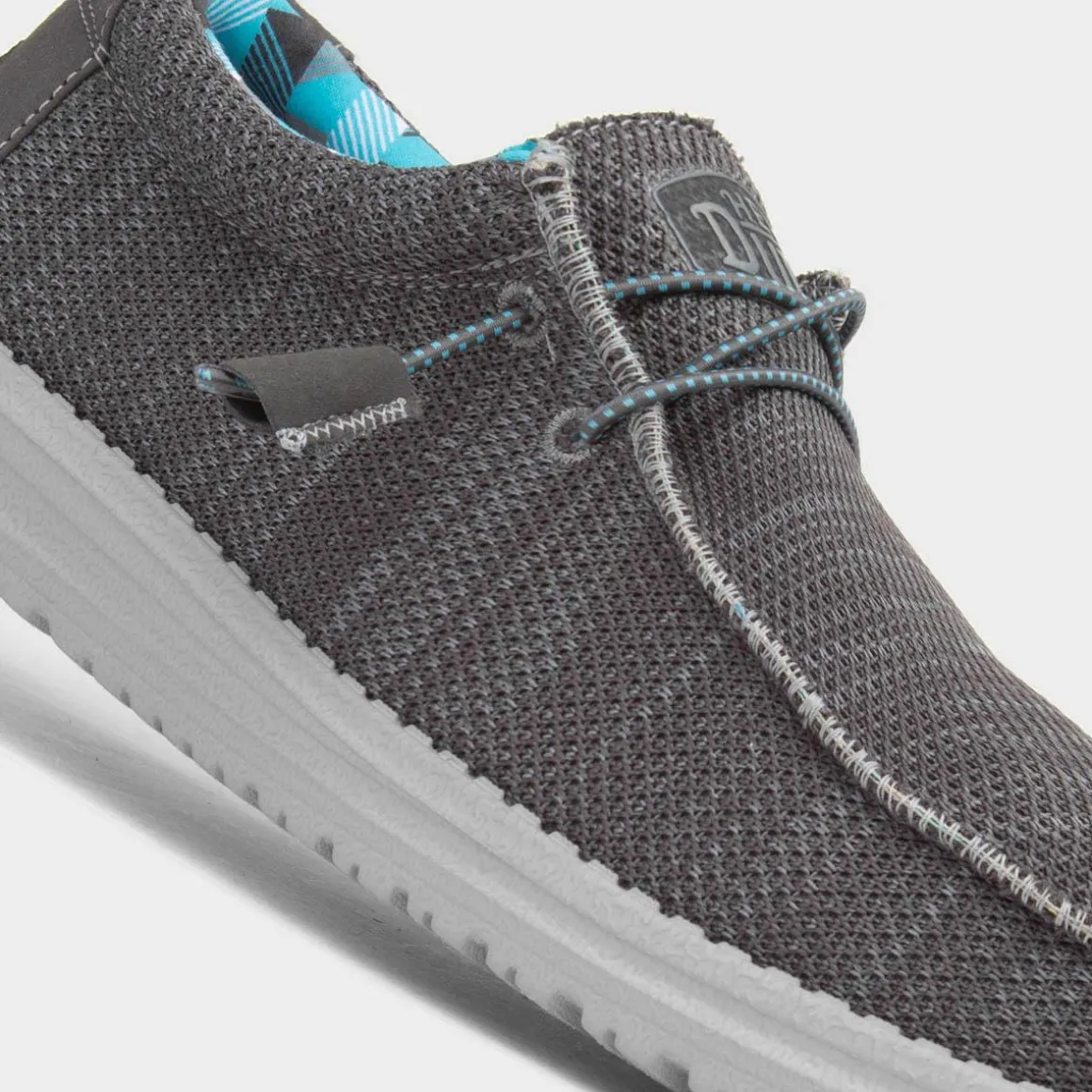 HEY DUDE Wally Sox Mens Charcoal Canvas