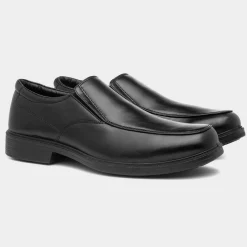 Hobos Brady Mens Black Slip On Formal Shoe