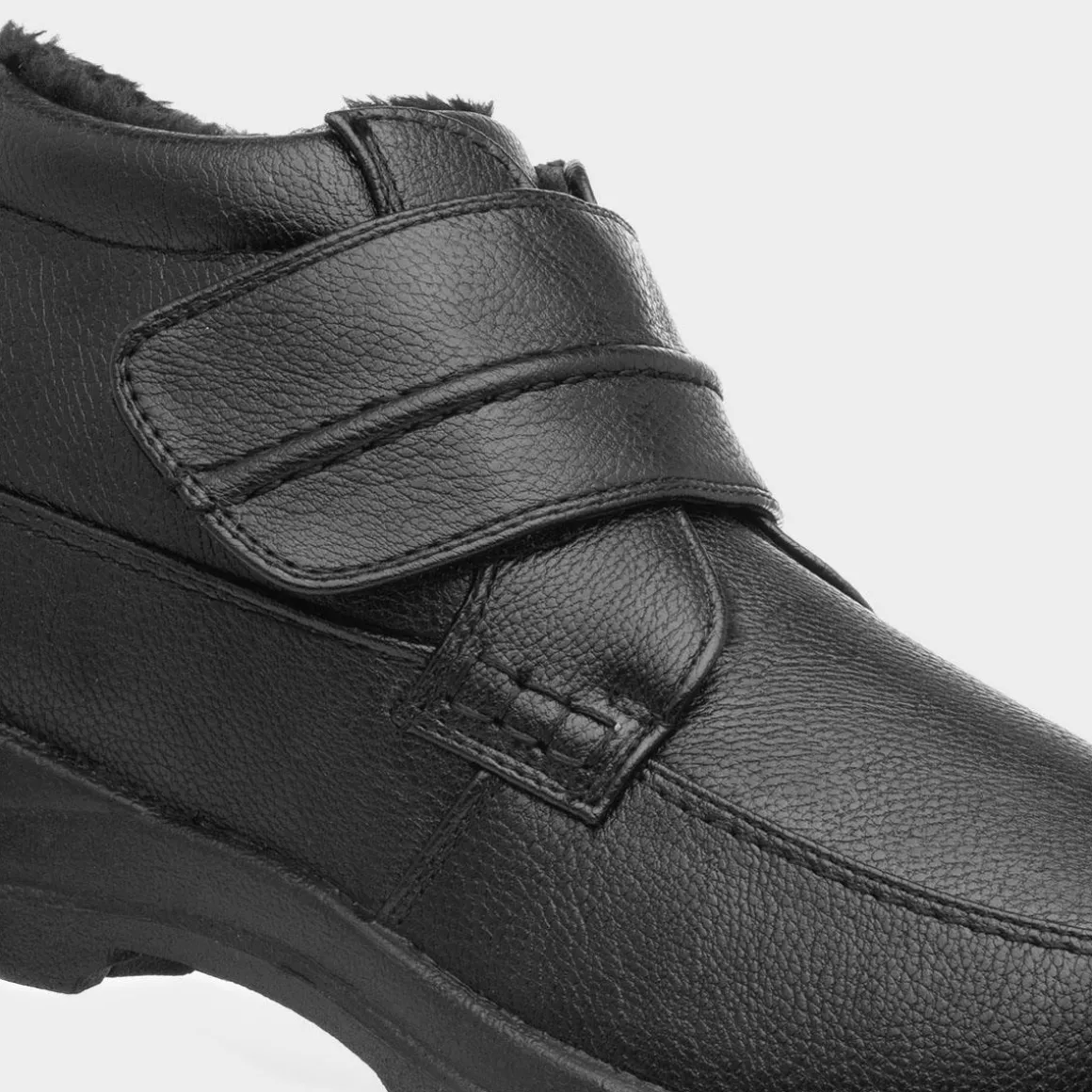 Hobos Brendan Mens Black Easy Fasten Casual Boot