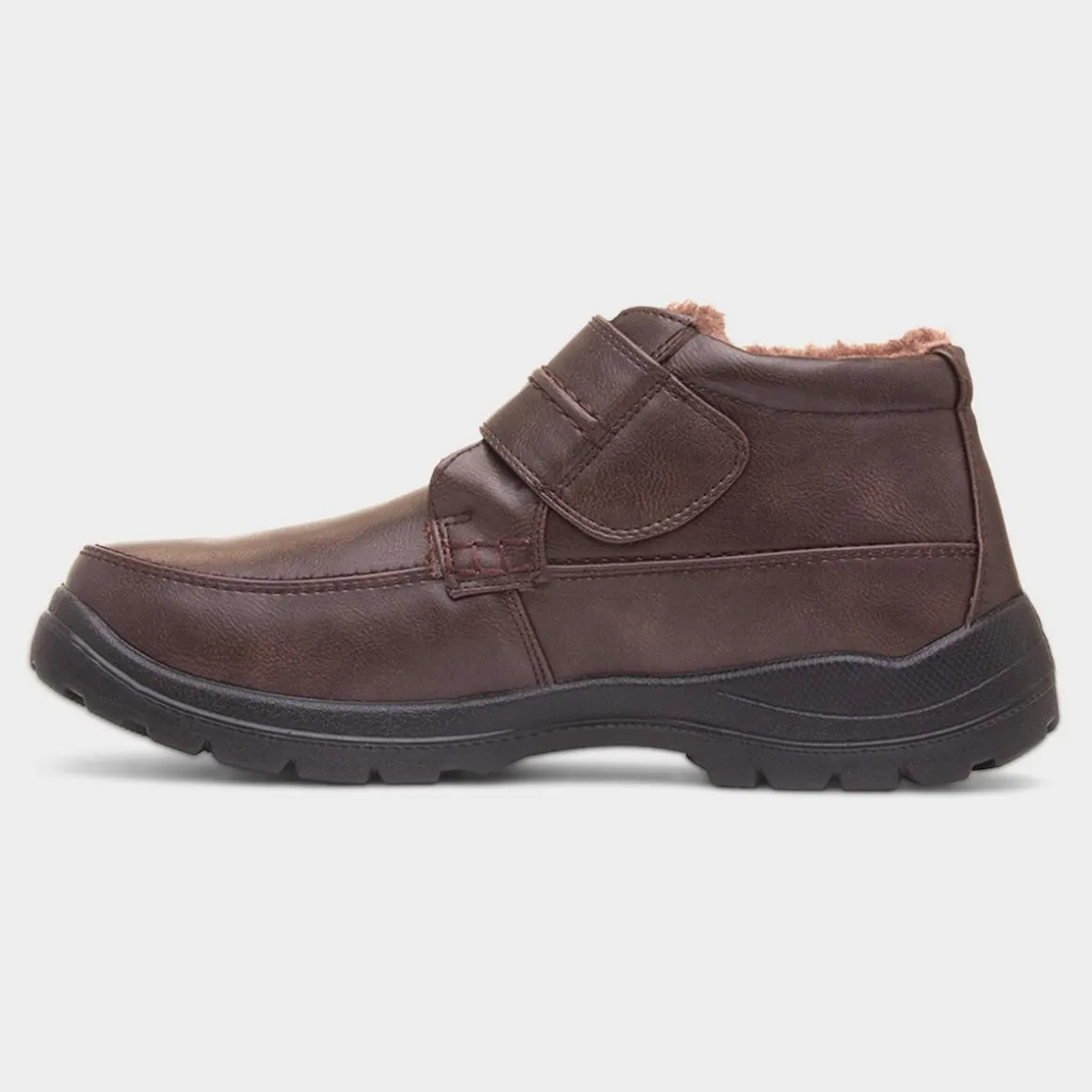 Hobos Brendan Mens Brown Faux Fur Lined Boot
