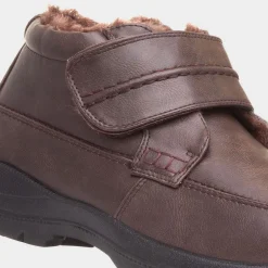 Hobos Brendan Mens Brown Faux Fur Lined Boot