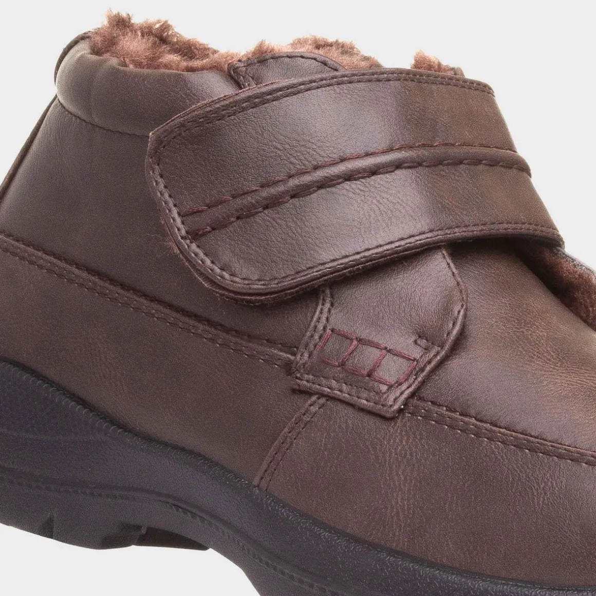 Hobos Brendan Mens Brown Faux Fur Lined Boot
