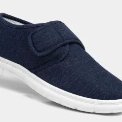Hobos Broderick Mens Navy Easy Fasten Canvas
