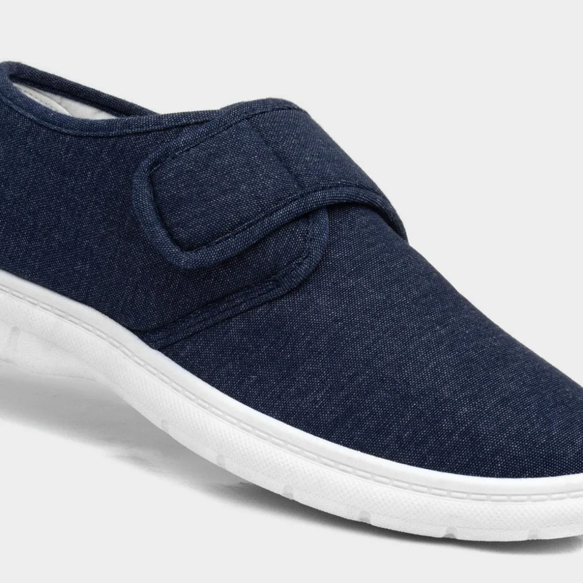 Hobos Broderick Mens Navy Easy Fasten Canvas