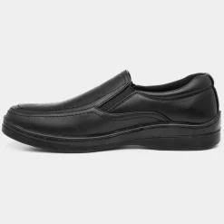 Hobos Bruce Mens Side Twin Gusset Shoe in Black