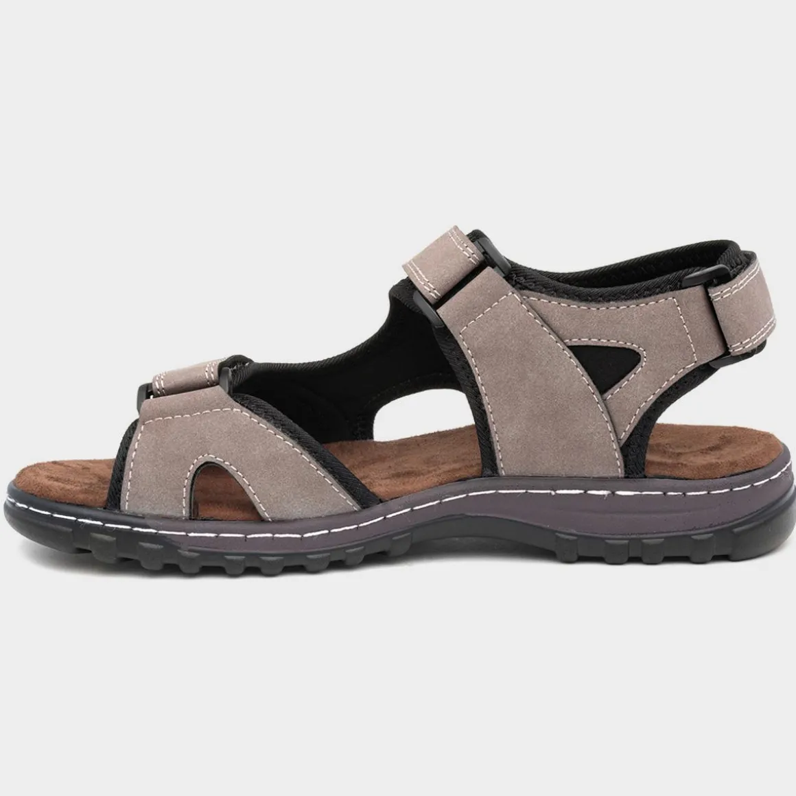 Hobos Edmund Mens Brown Sporty Easy Fasten Sandal
