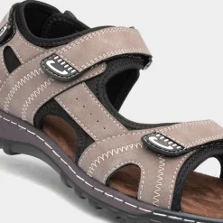 Hobos Edmund Mens Brown Sporty Easy Fasten Sandal