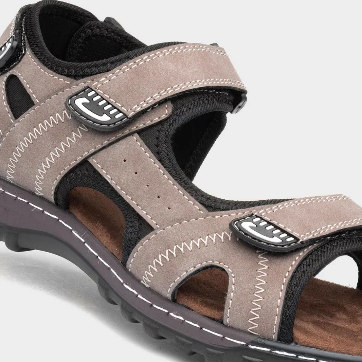 Hobos Edmund Mens Brown Sporty Easy Fasten Sandal