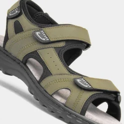 Hobos Edmund Mens Khaki Easy Fasten Sandal
