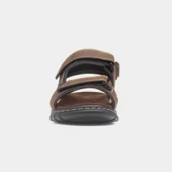 Hobos Edwin Mens Brown Easy Fasten Sandal