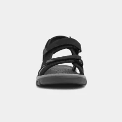 Hobos Elliot Mens Black Easy Fasten Sandals