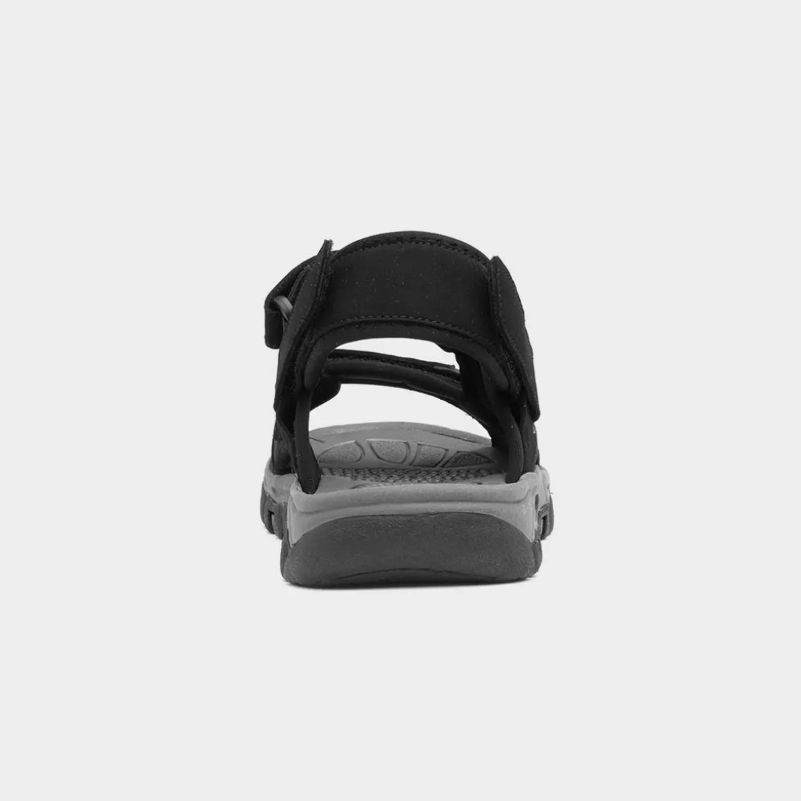 Hobos Elliot Mens Black Easy Fasten Sandals