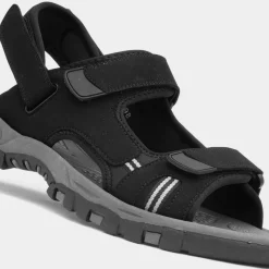 Hobos Elliot Mens Black Easy Fasten Sandals