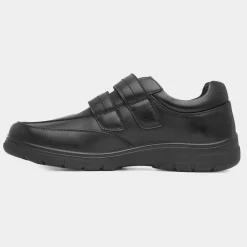 Hobos Hadley Mens Black Easy Fasten Shoe